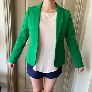Green blazer from Banana Republic